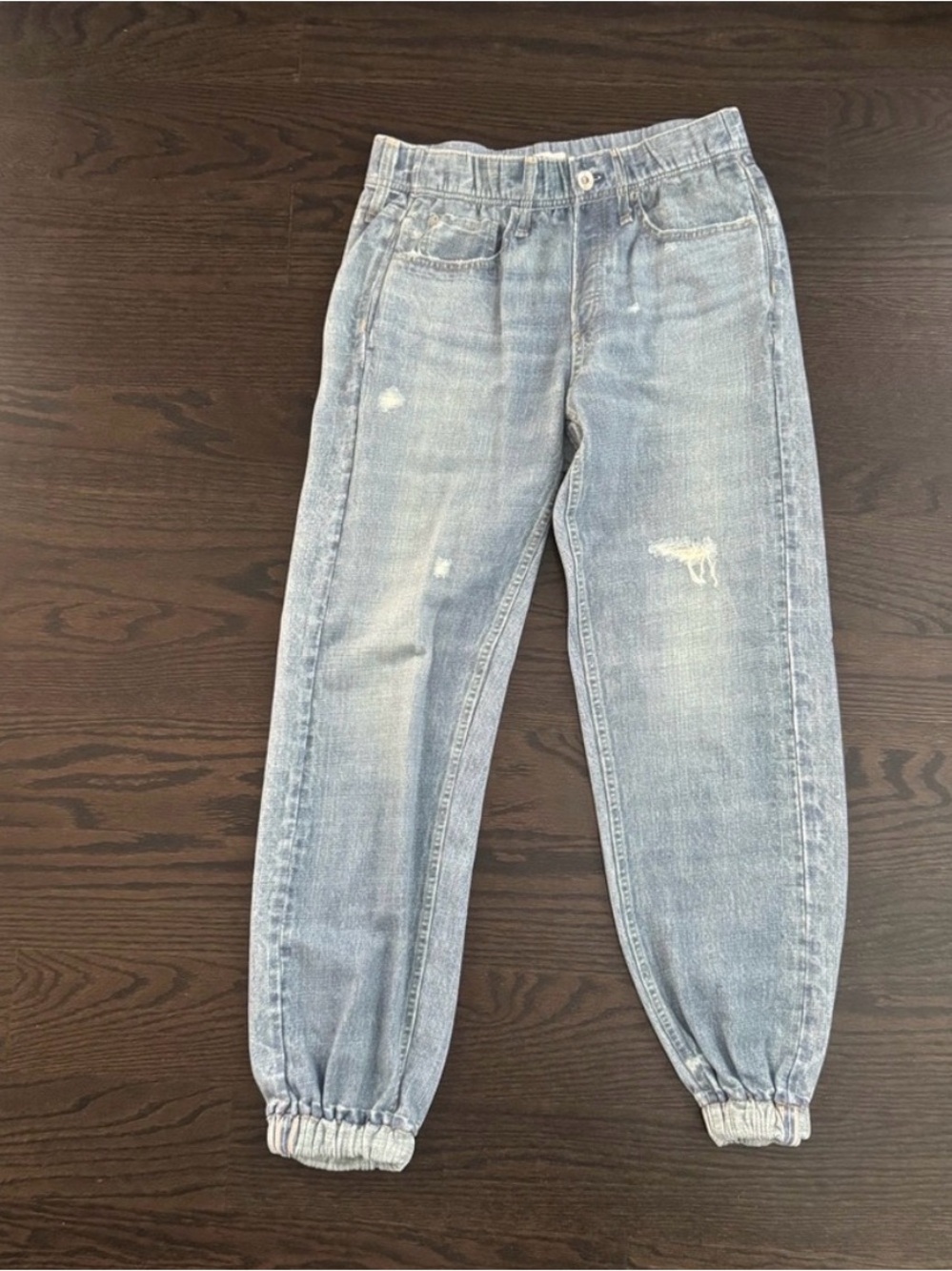 rag & bone Light Wash Distressed Ankle Jogger Jeans